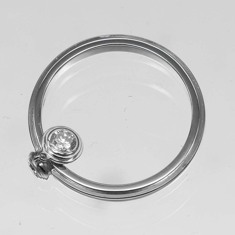 CARTIER Silver Diamond Ring - Picture 8 of 9